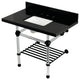KVPK3630KASQB0 36" Console Sink with Acrylic Legs (8-Inch, 3 Hole)