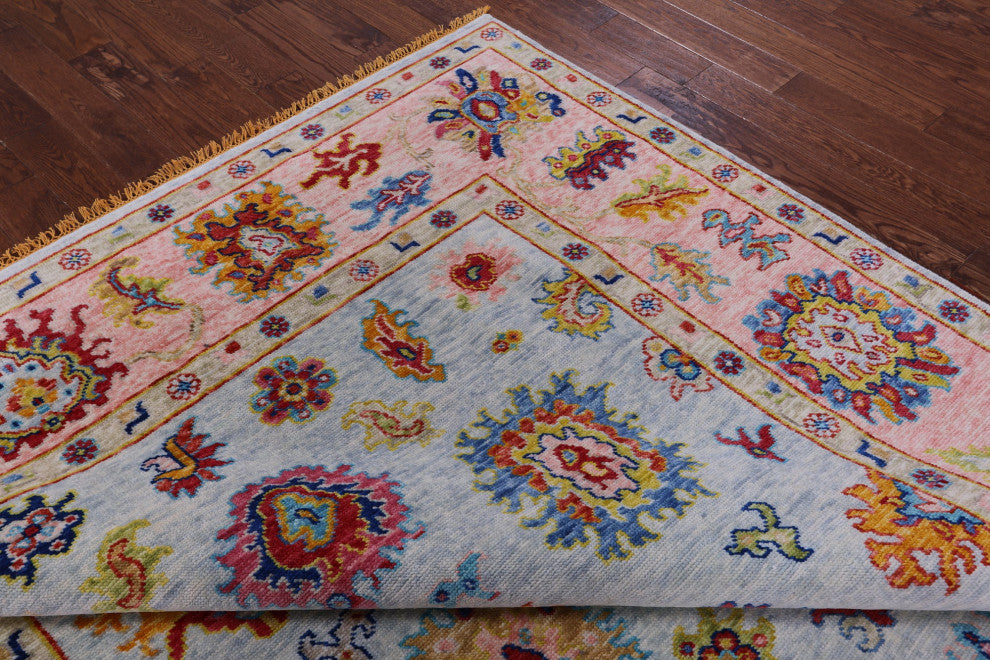 Turkish Oushak Hand-Knotted Wool Rug 8' 3" X 9' 11" - Q13544