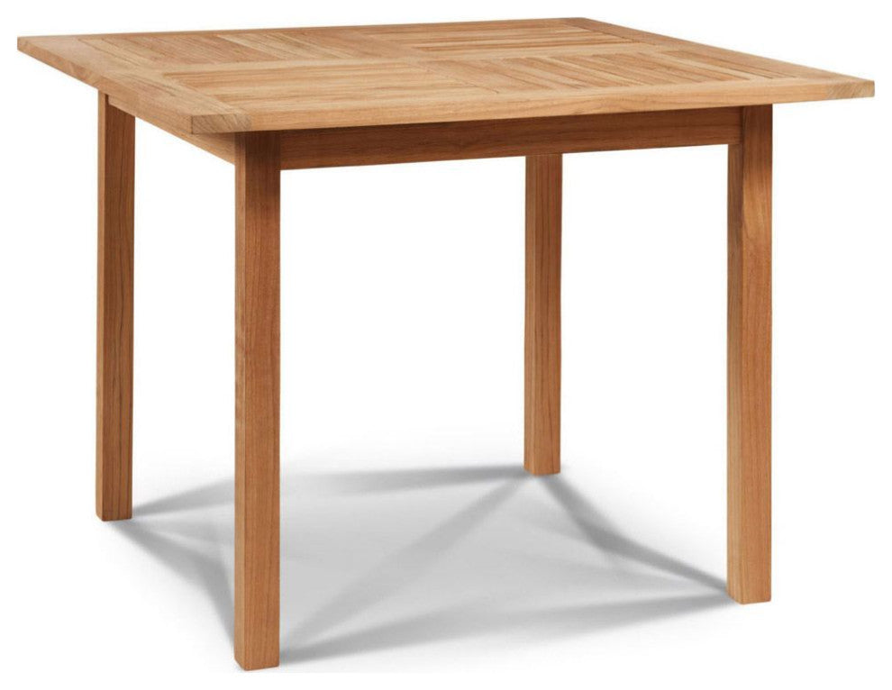 Birmingham Square Teak Outdoor Dining Table with Umbrella Hole