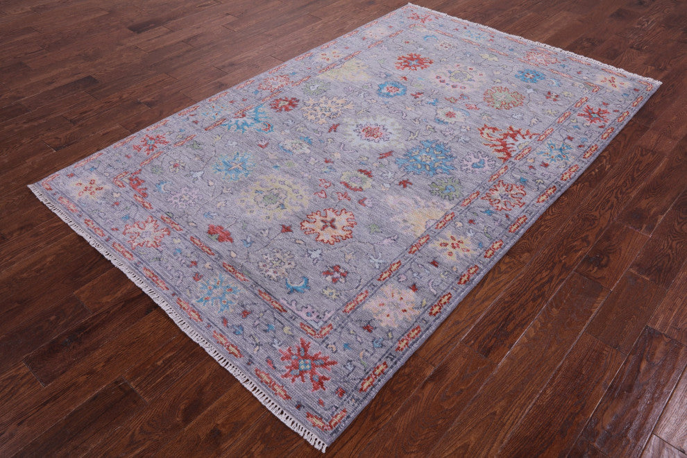 5' 2" X 8' 1" Turkish Oushak Hand Knotted Wool Rug - Q13470
