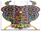 "Funny Owl" Digital Metal Wall Art, 3 Panels, 36"x28"
