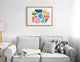 Sylvie Summer Love Songs Framed Canvas by Kelly Knaga, Natural 18x24