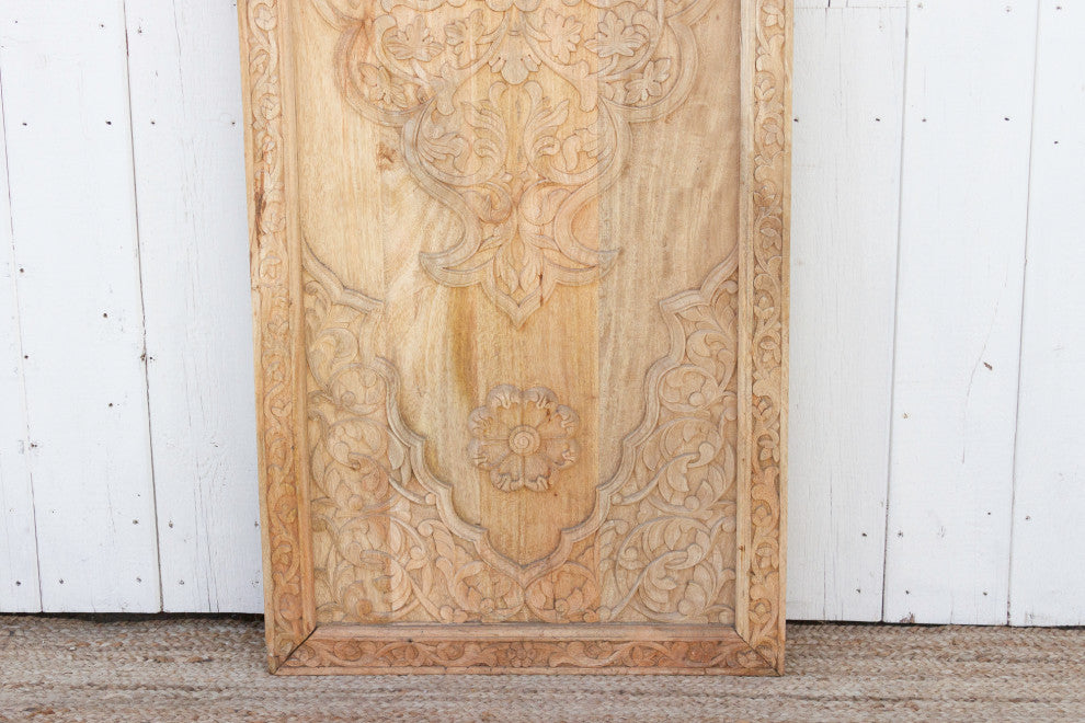 Reclaimed Wood Floral Medallion Wall Panel