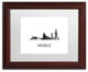 Marlene Watson 'Mobile Alabama Skyline' Matted Art, Wood Frame, White, 14x11