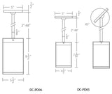 Cube Architectural 6" LED Pendant 30 Deg Beam 3000K 90 CRI, White