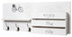 Addie Joy Wood Bike Decorative Mail Organizer and Storage Shelf - White