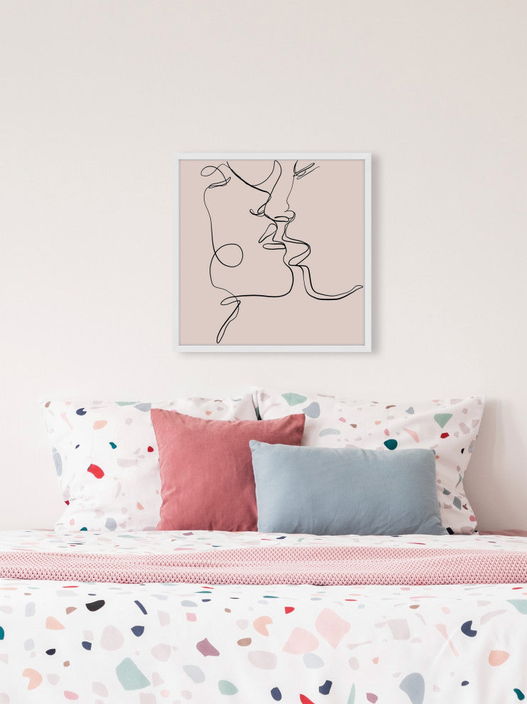 "Soul Meets Soul" Framed Painting Print, 24x24