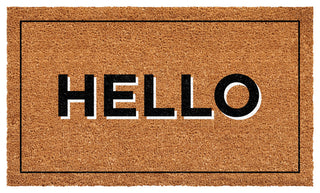 Calloway Mills Hello With Border Doormat, 17" X 29" X 0.60"