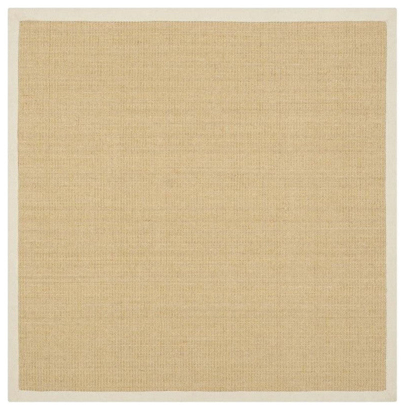 Safavieh Natural Fiber Nf441K Rug, Maize/Wheat, 8'0"x8'0" Square
