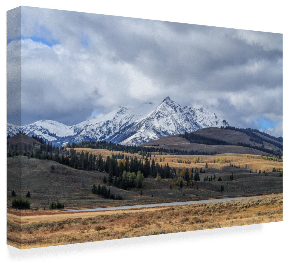 Galloimages Online 'Swan Lake And Electric Peak' Canvas Art, 19"x12"