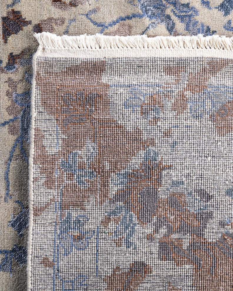 Ikat One-of-a-Kind Hand-Knotted Area Rug - Gray, 8' 3" x 10' 3"
