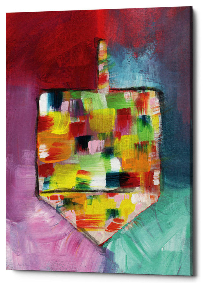 Epic Graffiti "Dreidel of Many Colors" by Linda Woods, Giclee Canvas, 26"x40"