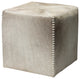 Grey Hide Ottoman, Small