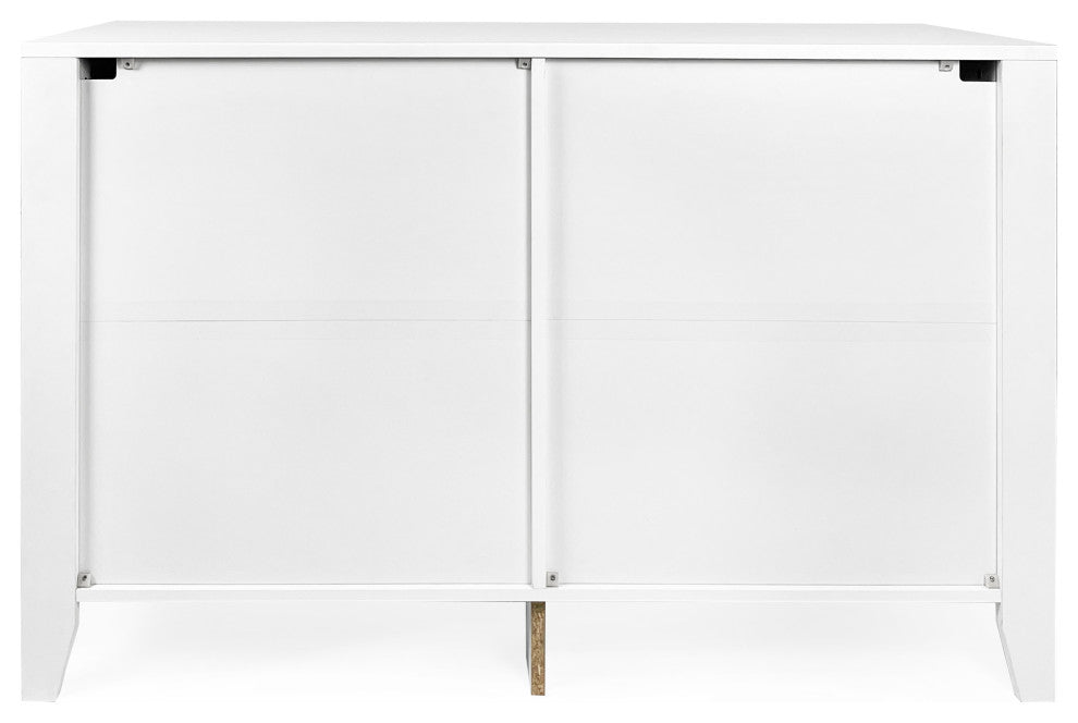Cleary Contemporary Faux Wood 6 Drawer Double Dresser, White