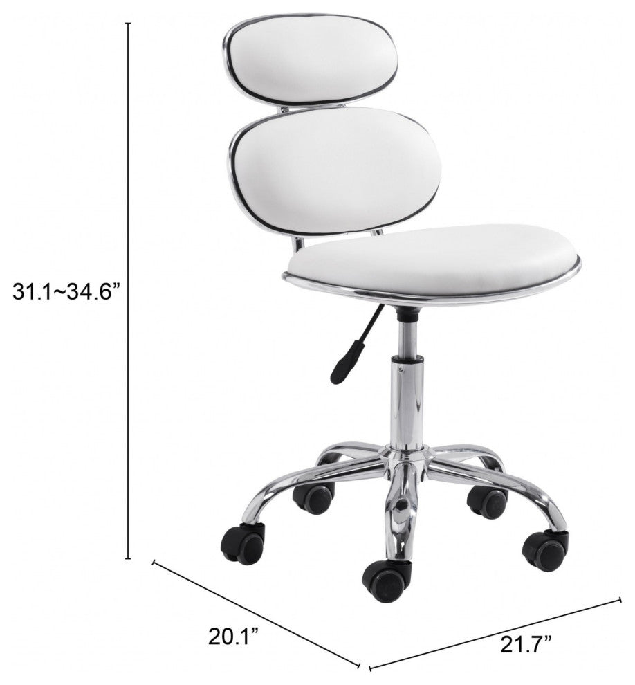 White Metro Retro Office Chair