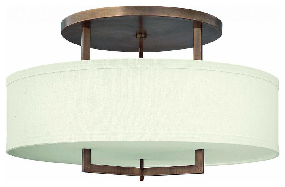 Hinkley Hampton LED Semi-Flush Mount, Brushed Bronze