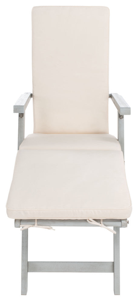 Safavieh Palmdale Outdoor Lounge Chair, Grey/Beige