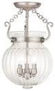 Livex 50504-91 3-Light Brushed Nickel Ceiling Mount, Brushed Nickel