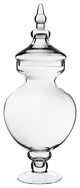 Glass Apothecary Jar Candy Buffet Container H-14.75"  D-6.5" Set of 1, Open D-5.75" Body D-7.5" H-21.5", Set of 4