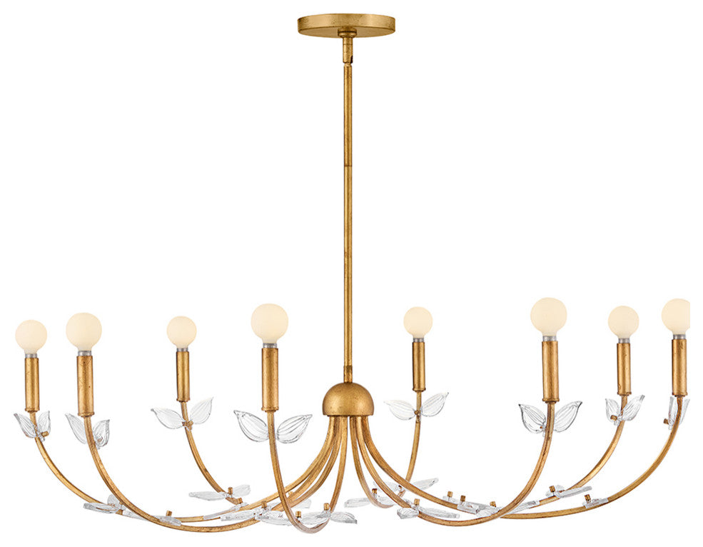 Hinkley Aliso Large Chandelier, Distressed Brass
