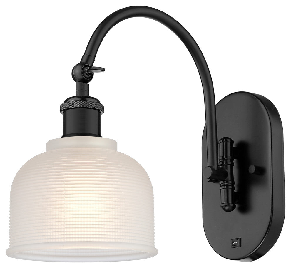 Innovations 518-1W-BK-G411 1-Light Sconce, Matte Black