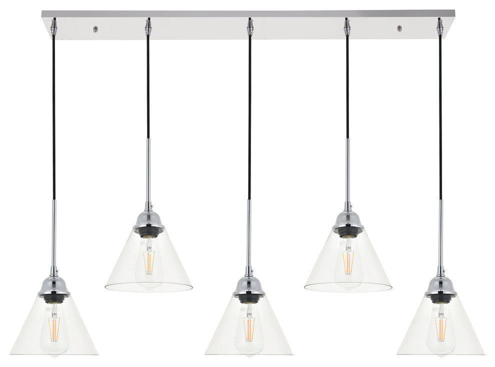 Chrome Finish 5-Light Pendant