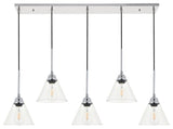 Chrome Finish 5-Light Pendant