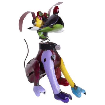 Recycled Metal Pluto Dog, Multi-Colored, Large