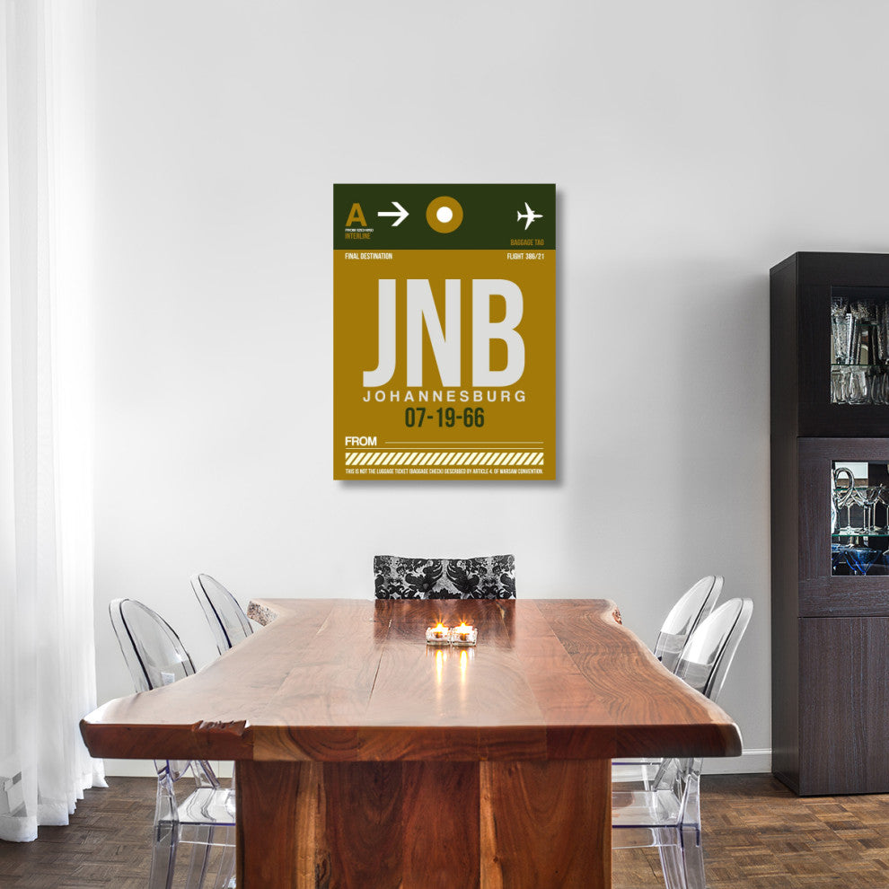 "JNB Johannesburg Luggage Tag 1" Fine Art Print