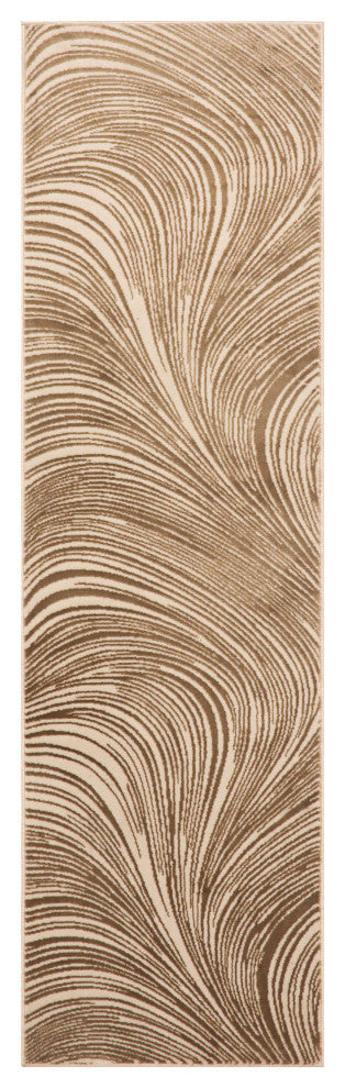 DKNY Central Park West 2' x 6' Beige Brown Modern Indoor Rug