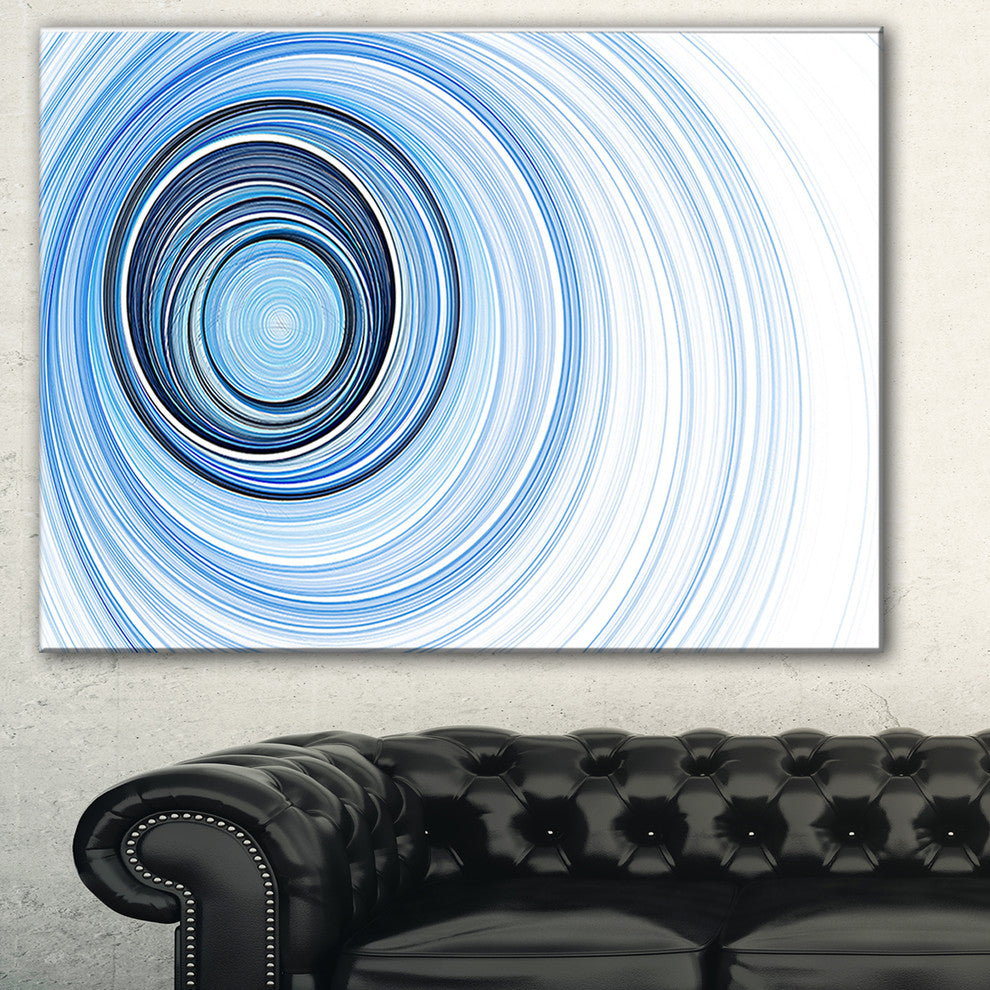 "Blue Radio Waves" Abstract Digital Art Canvas Print