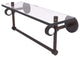 Clearview 16" Glass Shelf and Towel Bar and Groovy Accents, Venetian Bronze