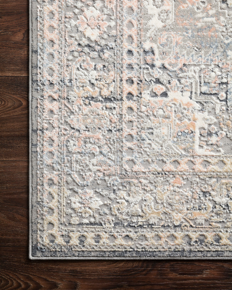 Lucia Rug, Gray/Sunset, 9'3"x13'3"