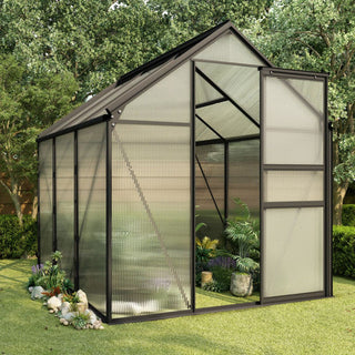 vidaXL Greenhouse Patio Grow House Outdoor Green House Anthracite Aluminum