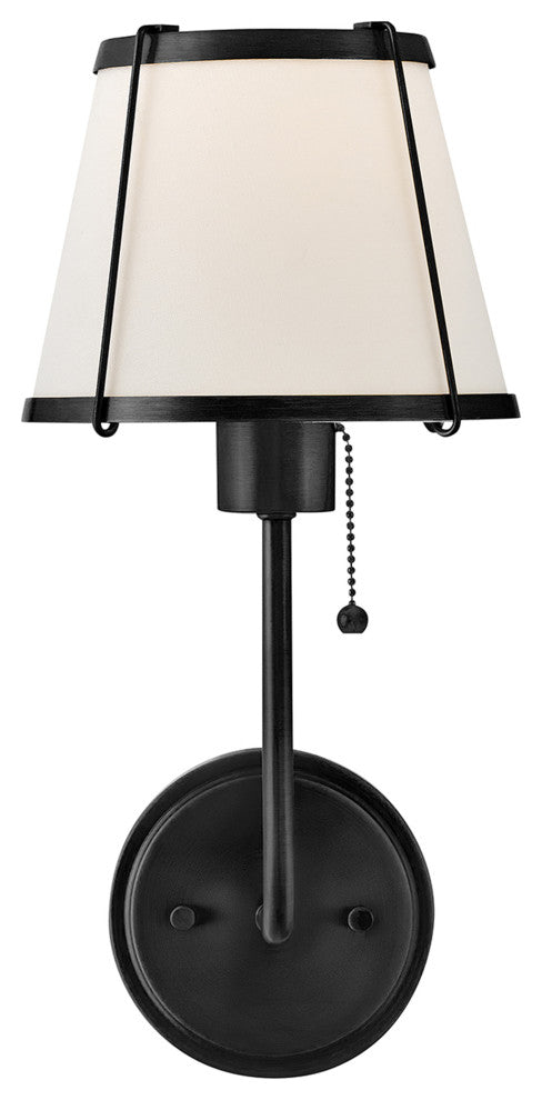 Hinkley Clarke Medium Single Light Sconce, Black