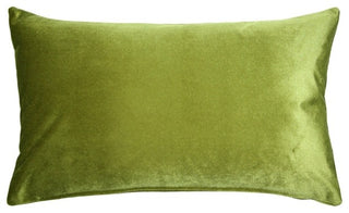 Pillow Decor - Corona Velvet Throw Pillow, Chartreuse, 12"x20"