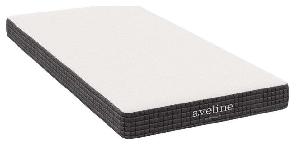 Modway Aveline 6" Modern Style Memory Foam Twin Mattress in White