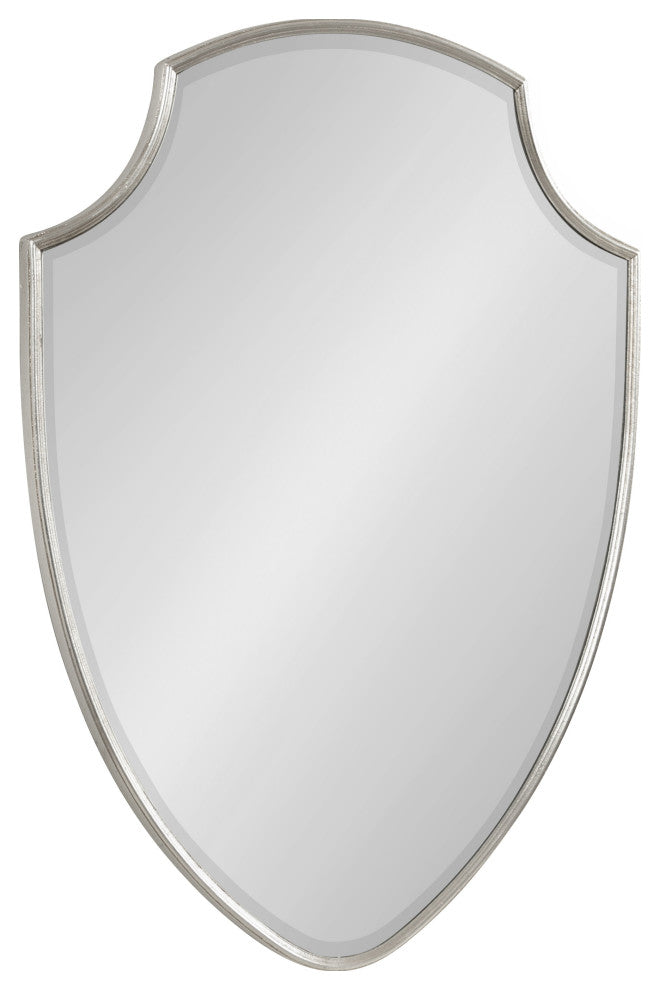 Caskill Framed Shield Wall Mirror, Silver 24x32