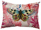 Butterfly In Floral Jumble Decorative Throw Pillow, Pink Icing, 14"x20"
