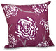 Spring Floral 2, Floral Print Pillow, Purple, 18"x18"