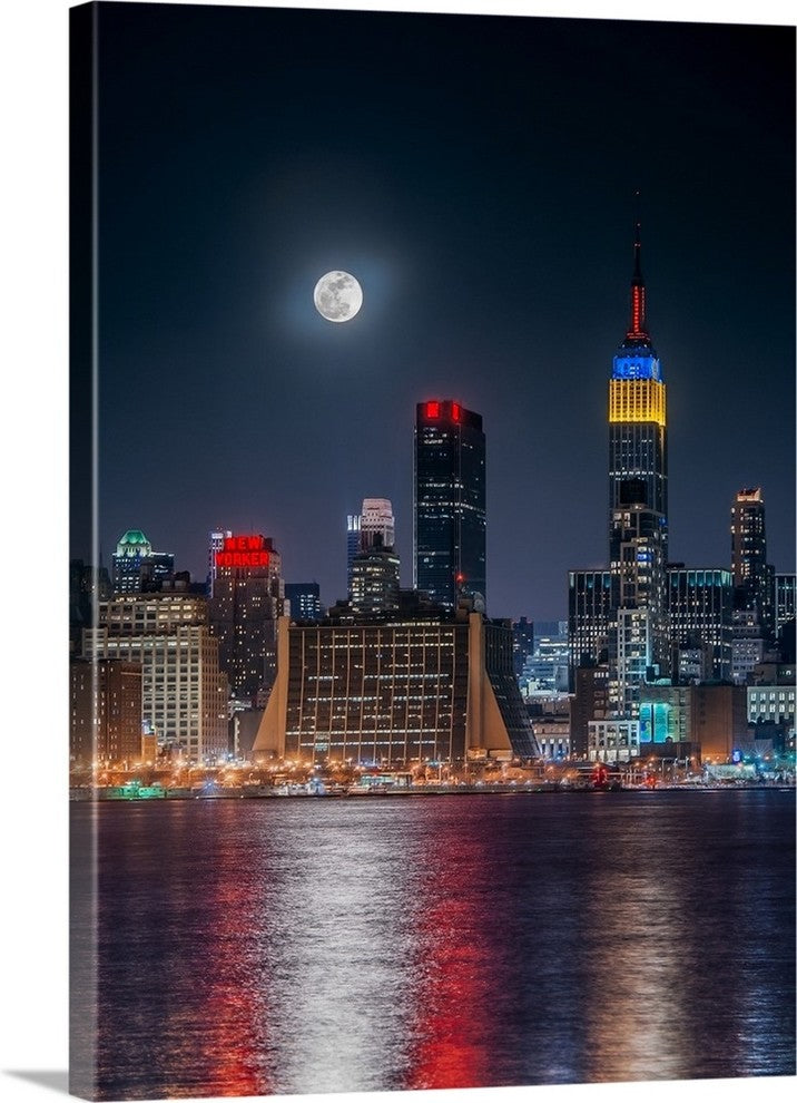 "SuperMoon" Wrapped Canvas Art Print, 26"x36"x1.5"