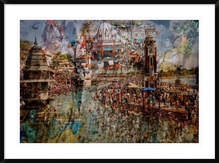 "Holy India" Framed Digital Print by Ralf Kayser, 44x32"