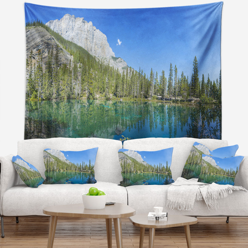Grassi Lake Canmore Alberta Canada Landscape Wall Tapestry, 60"x50"