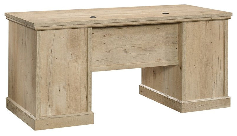 Sauder Aspen Post Engineered Wood Executive Desk in Prime Oak
