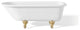 Cheviot Products Traditional Cast Iron Bathtub With Faucet Holes, Polished Brass