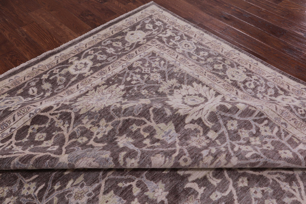 Hand Knotted Peshawar Wool Rug 8' 11" X 11' 9" Q9546
