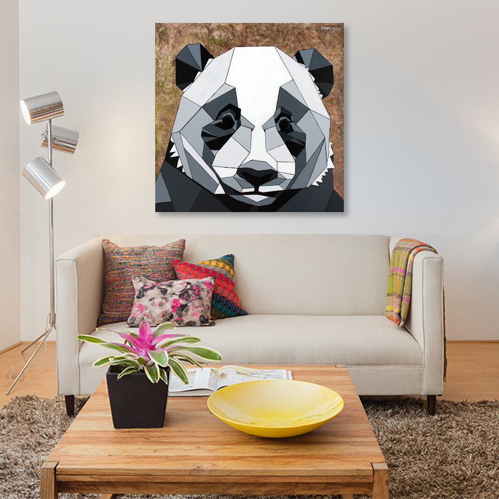"Panda" by DAAS, Canvas Print, 12"x12"