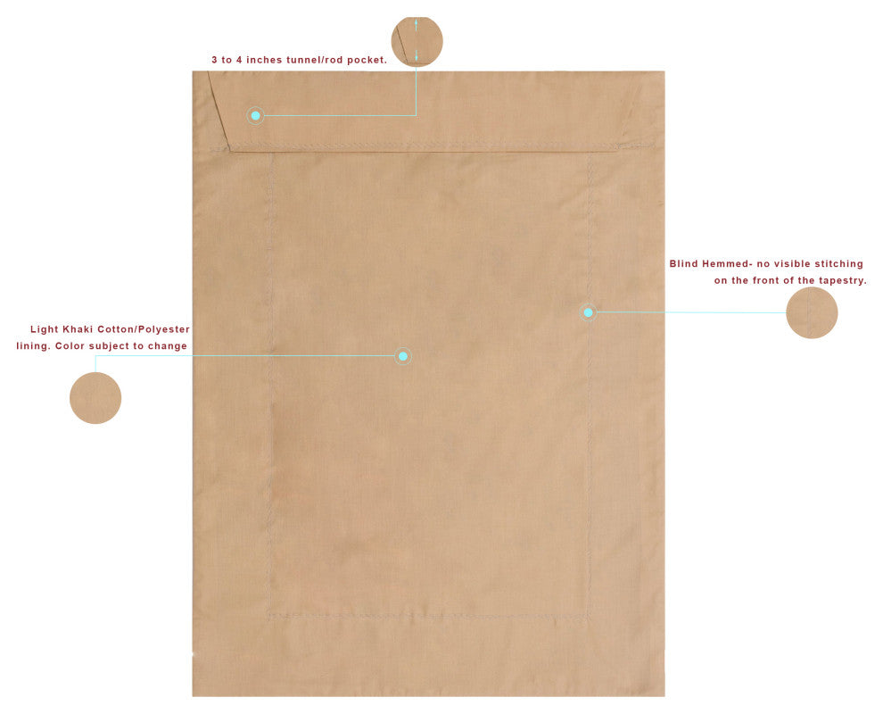 Saqqarah Blue Part I Belgian Wall Tapestry