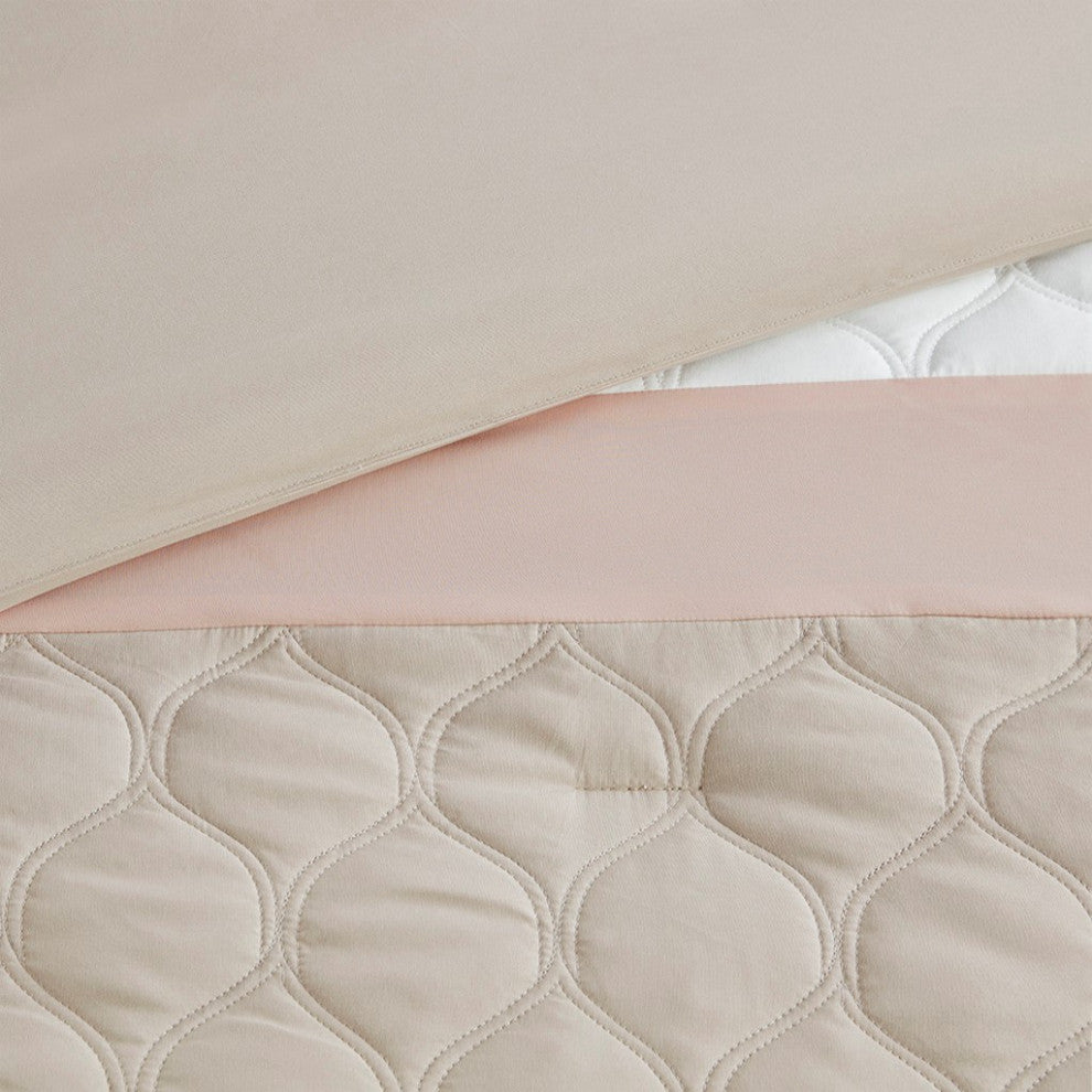 510 Design Shawnee 8 Piece Comforter Set, Blush, Queen