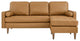 Valour 78" Leather Apartment Sectional Sofa, Tan
